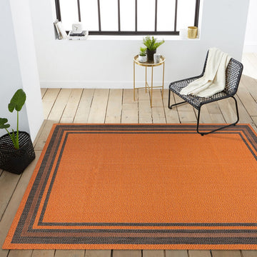 James Modern Border Stripe Indoor/outdoor Area Rug
